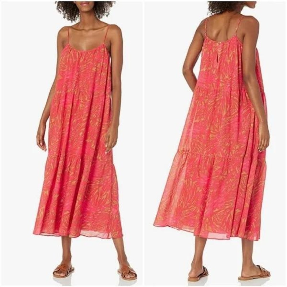 Joie Gidley Ruffle Tiered Maxi Dress Size M
